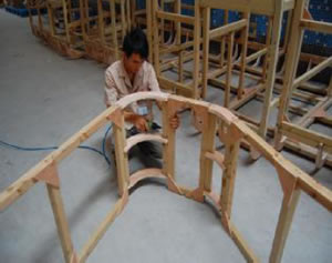 hot tub frame with re-inforced corners